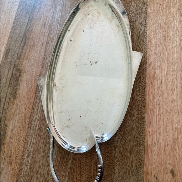 Vintage Three crowns silversmiths 1950s danish Serving Plate - Picture 2 of 5